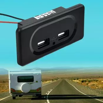 Car UCC-318-2U 3.1A Charging Sockets Dual USB Ports Plugs Charger Sockets For 12V Cars Boats Motorhome Caravan Camping Tool