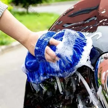 Car Wash Microfiber Wash Sponge Scratch Free Ultra Absorbent Microfiber Waffle Drying Towel For Car Detailing Cleaning Supplies