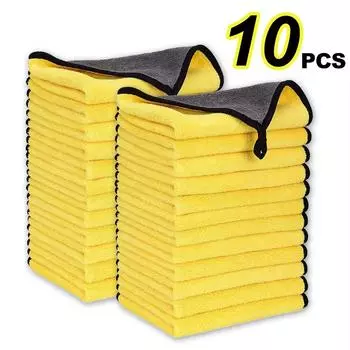 Car Wash Towels Cleaning Cloth Absorbent Dry Cloth General Purpose Microfiber Towel Thickened Yellow 30/40/60cm