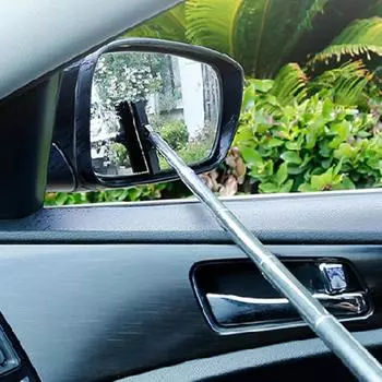 Car Window Squeegee Rearview Mirrors Wiper Car Window Cleaner Retractable Window Squeegee Car Window Wiper Side Mirrors Squeegee синий