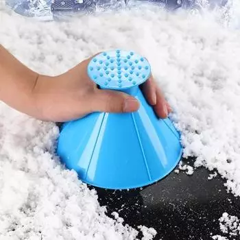 Car Window Windshield Magic Ice Scraper Oil Funnel Snow Remover Shovels Deicer Cone Tool Scraping Winter Accessories красный