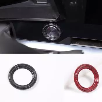 Carbon Fiber CENGINE START STOP Switch Button Decorative Ring For Chevrolet Corvette C8 Z51 Z06 -23 Auto Trim углеродного волокна черного