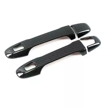 Carbon Fiber Printed For Toyota C-HR CHR 2016-2020 Exterior Side Door Handle Cover Moulding Chrome Door Bowl Trim Frame Bezel