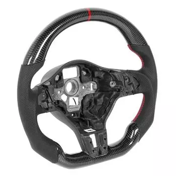 Carbon Fiber Steering Wheel Nappa Perforated Leather Direct Fit for MK6/GTD 20092013 чёрный