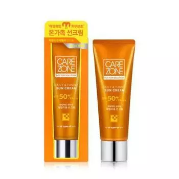 Care Zone Ежедневный и семейный солнцезащитный крем 80 мл (SPF50 + PA +++), 1 единица