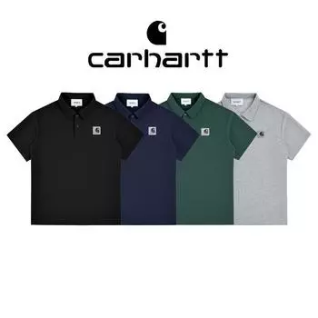 Carhartt 2025 Spring Summer Men s Breathable and Comfortable Long Sleeve Polo Shirt M чёрный