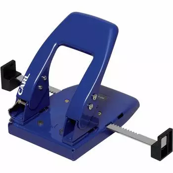 Дырокол Carl Office Tool на 2 отверстия, 50 шт., двойной калибр, синий SD-W50-B синий