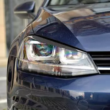 Carmonsons фары брови веки ABS карбоновые наклейки для Volkswagen VW Golf 7 MK7 Rline GTI R аксессуары автомобильный стиль