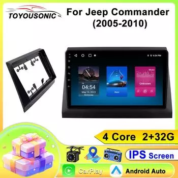 CarPlay Android Auto Car Radio для Jeep Compass 2005-2010 Commander Patriot Liberty Car Entertainment System 4 core 1GB+32GB carplay
