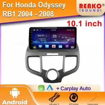 Carplay для Honda Odyssey RB1 2004 - 2008 Android автомобильный радиоприемник авто мультимедиа видеоплеер навигация GPS стерео GPS DSP 2 Din 4 core 1GB+32GB carplay