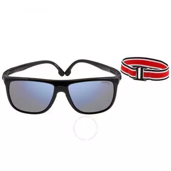 Carrera Blue Mirror Browline Men s Sunglasses HYPERFT 17 S 0D51 XT 58