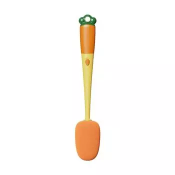 Carrot Water Bottle Sponge Brush Rotating Pacifier Washing New 3 in 1 Bottle Brush