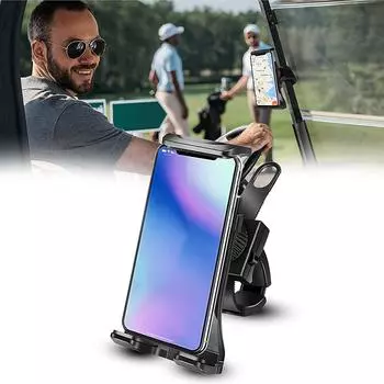 Cart Phone Holder Adjustable Anti Drop Mobile Phone Holder with 360 Degree Rotatable Head ing Cart