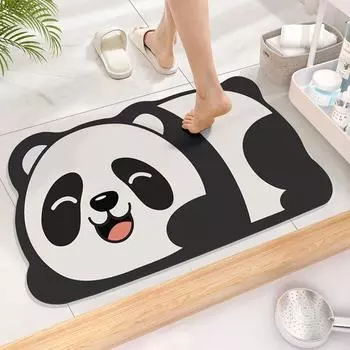 Cartoon absorbent bathroom mat diatom mud floor mat bathroom anti-slip mat dirt-resistant entrance mat 400MMx600MM