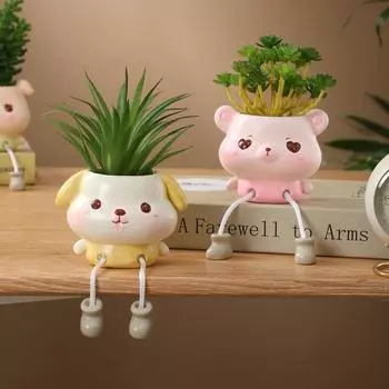 Cartoon Animal Hanging Flower Pot Cute Plants Pot Creative Succulent Flowerpot Home Office Desktop Style 3