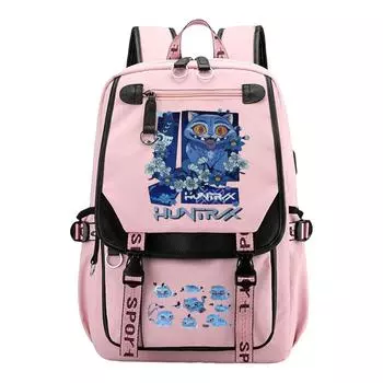 Cartoon Anime Character Trend School Bag, Large Capacity, Fashion Bag For Boys And Girls One Size розовый