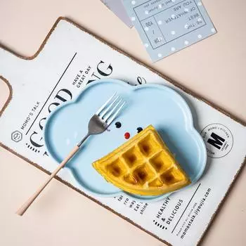 Cartoon Bear Shaped Cheese Cake Plate Dessert Dishes Appetizer Afternoon Tea Party Plate Dog Tulip Dinnerware