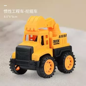 Cartoon Construction Vehicle Pull Back Car Toy 4 Excavator Dump Truck Shape Car Toy