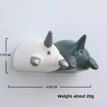 Cartoon Cute Cat Butt Shape Resin Magnetic Refrigerator Decoration Gifts For Twin Cat Butt