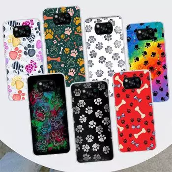 Cartoon Cute Dog Paws Phone Case For Xiaomi Mi 11 Lite 11i 12X 12 9 8 11T 10T 9T Pro 10 5X 6X Ultra 5G Cover Coque Capa Xiaomi Mi 11 Lite