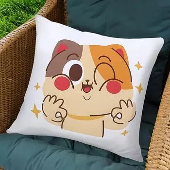 Cartoon dog soft pillowcase suitable for home bedroom decoration living room sofa office chair 45x45cm 40x40cm