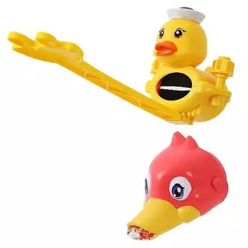 Cartoon Faucet Extender Set ABS Double Extension Gather Water Kids Faucet Handle Extender Set for красный