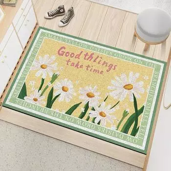 Cartoon Floor Mat Carpet Door Mat Floor Mat Bedroom Absorbent Household Toilet Bathroom Non-slip Door Entrance Can Be 40 * 60cm silk circle