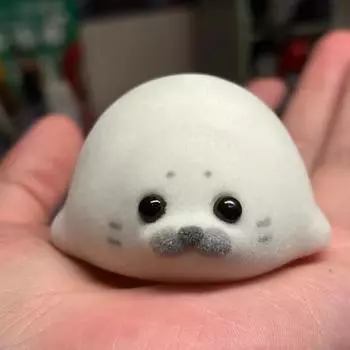 Cartoon Funny Fidgeting Toys Plush Round Chick Mini Seal Girl Birthday Kawaii Gift Fidgety Senses Autism Kids Toy Doll Pendant