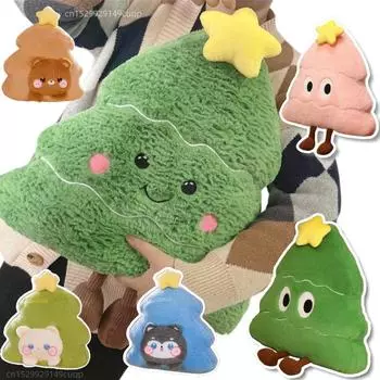 Cartoon High Quality with Expression Christmas Tree Plush Doll Pillow Holiday Decor for Boys and Girls Christmas Gifts 50cm-60cm