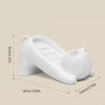 Cartoon Kitten Soap Box Holder For Bathroom And Kitchen Sink Case Soap Holder Innovative Draining Soap Dish