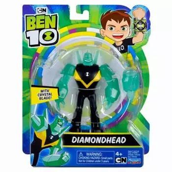 Cartoon Network Ben 10 Reboot Series 4 Inch Basic Figure Diamond NETWORK 2021 BEN10 REBOOT BASIC FIGURE DIAMONDHEAD CN Anime Overseas Ben 10 Alien