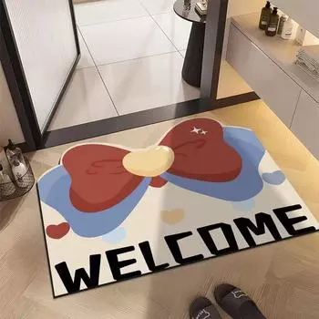 Cartoon Pattern Toilet Toilet Door Non-slip Quick Drying Mat Bathroom Floor Mat Diatom Mud Absorbent Soft Mat 40*60cm