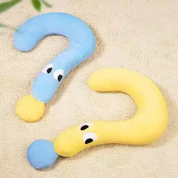 Cartoon Pet Calming Pillow Plush Dog Neck Pillow Dog Bed Pillow for Autumn Winter синий