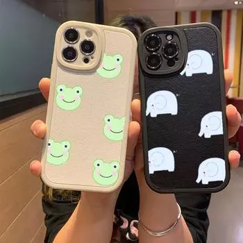Cartoon Playful Texture Phone Case For Apple Iphone 13 14 Pro 11 12 Mini Max X Xr Xs 8 7 Puls Lambskin Silicone Cover iPhone 7