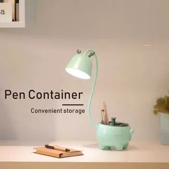 Cartoon Portable Fawn LED Pen Holder Desk Lamp Desk Learning Eye Protection Lamp Smart Touch USB Charging Creative Gift 15.5x12x40CM оленёнок
