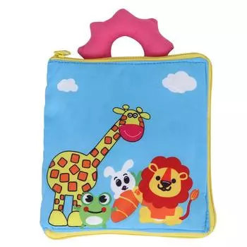 Cartoon Three Dimensional Baby Cloth Books for Early Education Development(Cartoon Zipper Cloth