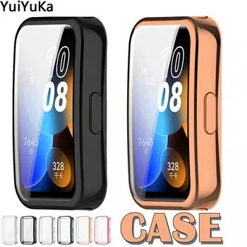 Чехол для HUAWEI Band 8 9 Защитный чехол Tpu All-inclusive Electroplated Case Мягкий чехол Draw Watch Case for Huawei Band 8/9