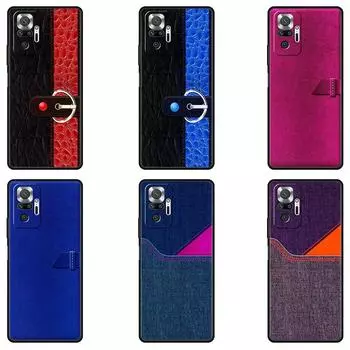 Case for redmi 9 9a 10 8t 9c k40 for Xiaomi Redmi note 11 10 9 pro 11T Cover 8pro 7 9S 9T Wallet Pattern Jeans Texture Print Redmi Note 7