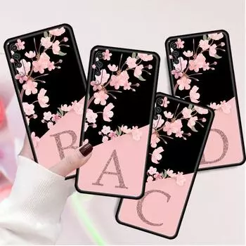 Case For Samsung Galaxy A50 A70 A30 A20s A20e A10 A40 A10s A10e M52 M51 M31 M30s M21 Black Phone Cover Custom Cherry Blossom Samsung A60