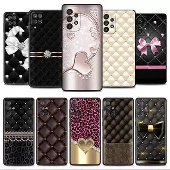 Чехол для Samsung Galaxy A52 A12 A32 A51 A21s A71 A13 A53 A22 A31 A72 A03 A02s A41 черный чехол для телефона Love Bow Samsung A52 4G(5G)