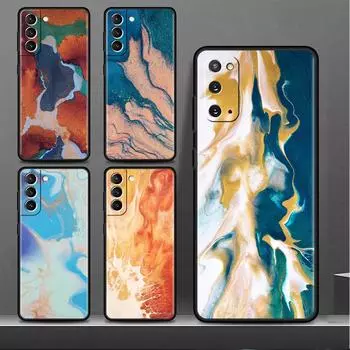 Case For Samsung Galaxy S20 FE S22 Ultra S21 Plus Luxury Soft Phone Case S10 S9 S8 S10e S7 Silicone Funda Marble Art Aesthetics Samsung S7