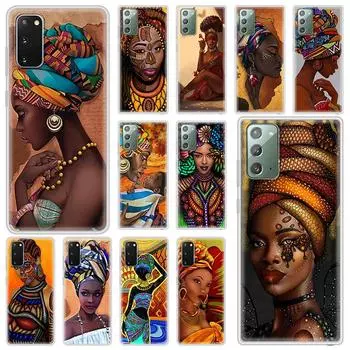 Case For Samsung Galaxy S20 FE Ultra S10 S10e S9 S8 Plus Note 10 Lite 20 9 8 Soft Matte Back Phone Cover Colorful African Girl Samsung S7