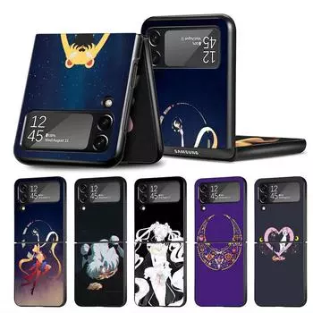 Case for Samsung Galaxy Z Flip 3 5G ZFlip3 ZFlip Z Flip 4 Flip3 ZFlip4 Flip4 Japan Anime Sailors Bumper Hard PC Funda Samsung Z Flip 5G