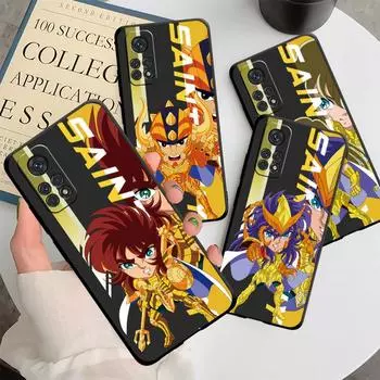 Case For Xiaomi Mi Poco X3 NFC X5 Pro X4 11T 11 Lite 12 F3 M4 M3 C40 10T 9T C55 C51 F1 Soft Phone Cover Saint Seiya Anime Funda Xiaomi Mi Note10Lite