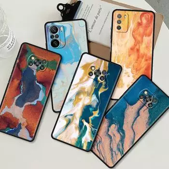 Case For Xiaomi Mi Poco X3 NFC X4 Pro F3 F4 GT M4 M3 F1 C40 11 Lite 11T Soft Silicone Funda Phone Cover Marble Art Aesthetics Poco C40