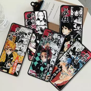 Case For Xiaomi Mi Poco X3 NFC X4 Pro F3 F4 GT M4 M3 F1 C40 11 Lite 11T Silicone Funda Phone Cover Anime Demon Slayer Kimetsu Poco C40