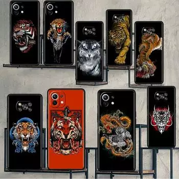 Case For Xiaomi Mi Poco X3 X4 NFC M3 Mi 11 11T 10 T 9T 12 9 10T Lite Silicone Back Phone Cover Tiger Animal Xiaomi Poco M3