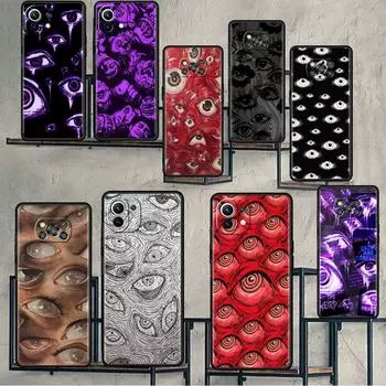 Case For Xiaomi Mi Poco X3 X4 NFC M3 Mi 11 11T 10 T 9T 12 9 10T Lite Silicone Back Phone Cover Scary Face Eyes Smiley Xiaomi Poco M3