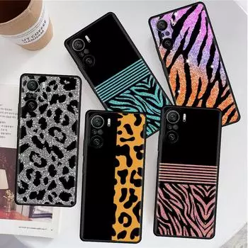 Case For Xiaomi Redmi Note 11 9S 10 9 8 7 9A 9C 9i K40 8T 10C 9T K50 Silicone Phone Shell Leopard Pattern Redmi Note 10 5G