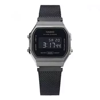 Casio A168wemb 1bdf A168wemb 1b цифровые квадратные винтажные ретро публичные металлические часы A168WEMB-1BDF